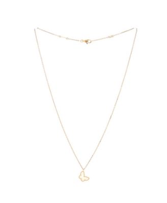  Sweet Alhambra Butterfly Pendant Necklace 18K Gold and Mother of Pearl, 15.75"