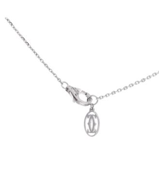  XS Cartier D'Amour Pendant Necklace 18K White Gold and Diamond, 16"