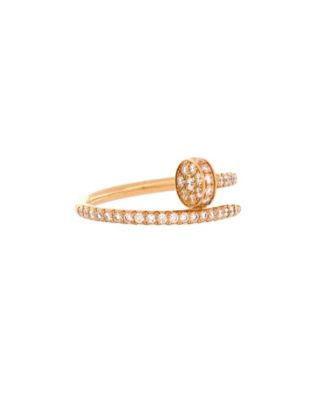  Small Juste un Clou Paved Ring 18K Gold with Diamonds