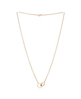  Love Interlocking Necklace 18K Rose Gold, 17.25"