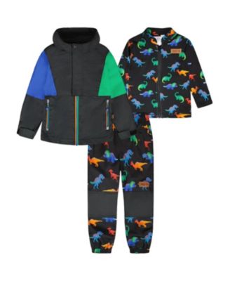 Boys' 3-in-1 Two-Piece Dinosaur Mid-Season Outerwear Set - Little Kid