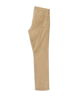 Seth Embossed Suede Slim Fit 5-Pocket Trousers