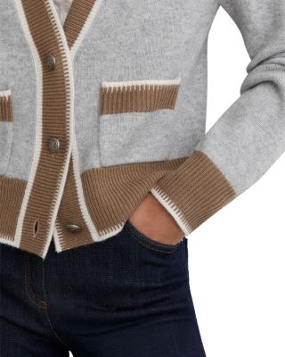 Louisa Wool & Cashmere Color Blocked Cardigan