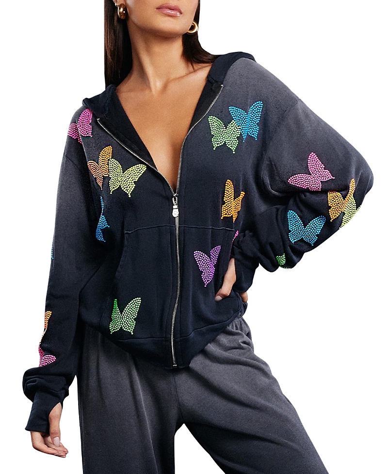 Lauren Moshi Hezly Neon Stud Butterflies Sweater
