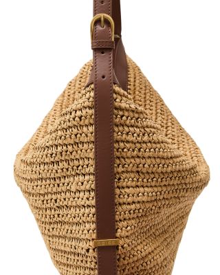 Vigo Raffia Effect Leather Tote Bag