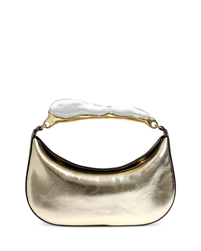 Alexis Bittar Water Stone Handle Leather Handbag