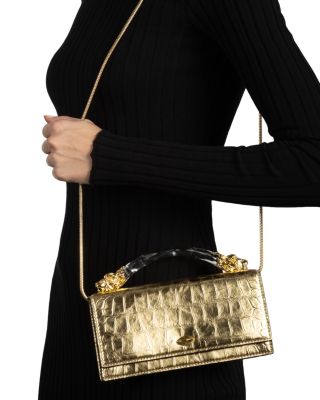 Lioness Embossed Leather Handbag 