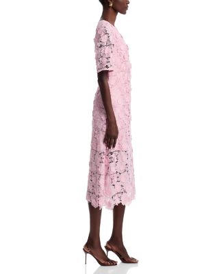 Woven Floral Appliqu&eacute; Dress