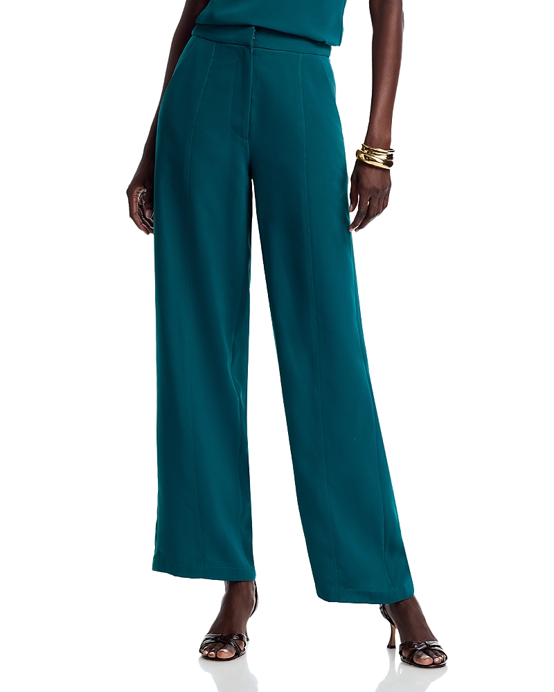 Misook Naomi Wide Leg Crepe de Chine Pants