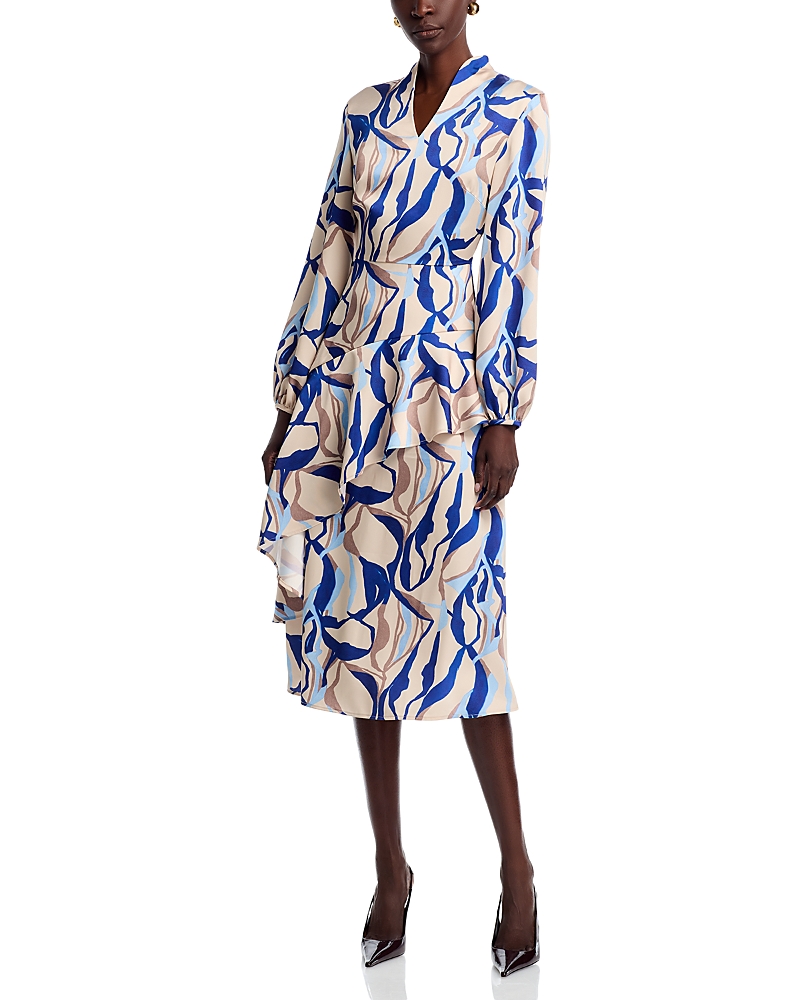 Misook Crepe De Chine Midi Dress