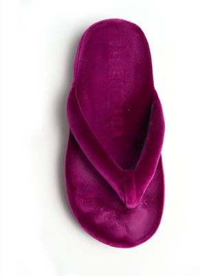 Women's Jet Lag Stretch Velvet Thong Sandals