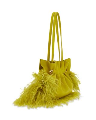 Soft Small Leather & Feather Bag