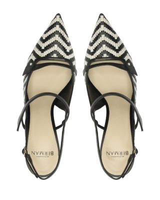Women's Raffia Slingback Pumps