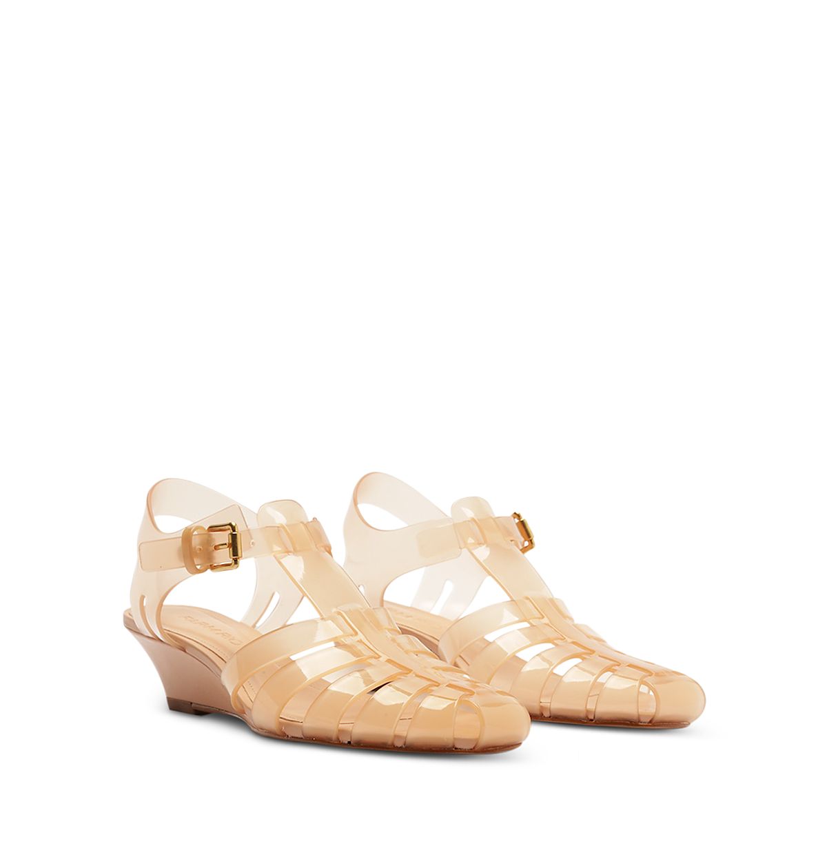 Farm Rio Women's Fisherman Kitten Wedge Jelly Sandals