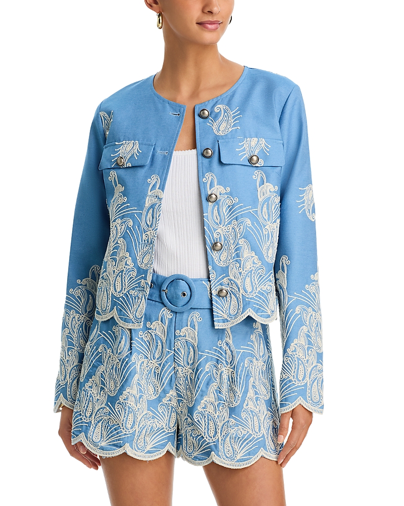Aqua Embordered Blazer - Exclusive