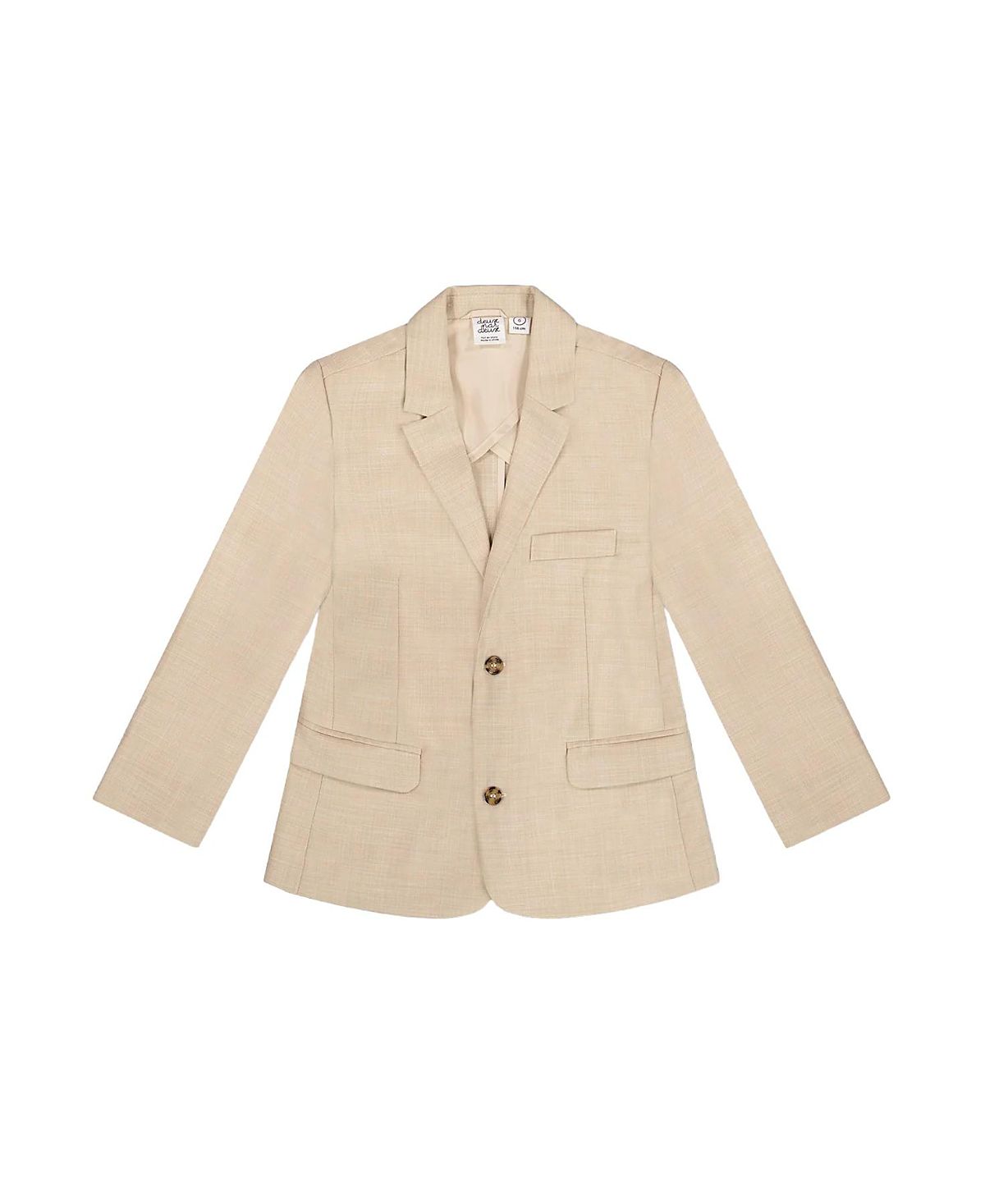 Deux par Deux Boys' Two-button Tailored Cut Blazer - Little Kid, Big Kid