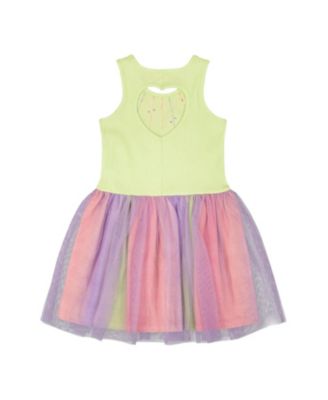  Girls' Sleeveless Bi-Material Dress - Big Kid