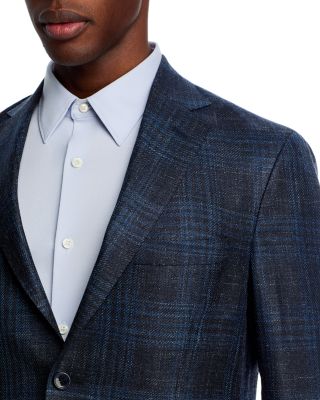 Wool, Silk & Linen Plaid Unstructured Regular Fit Sport Coat - Exclusive