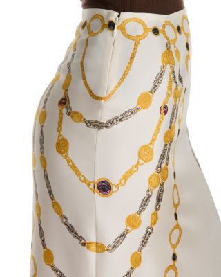 Silk Twill Print The Lover Skirt