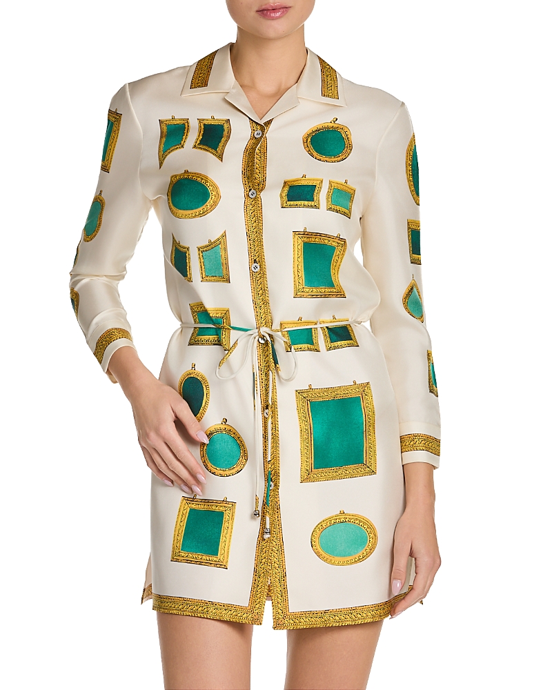 Versace Silk Twill Print The Gallery Dress