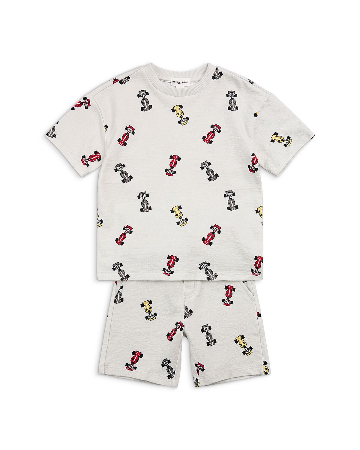 Miles The Label Boys' Race Car Print Tee & Shorts Set - Baby