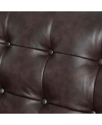  Exalt Tufted Leather Sofa