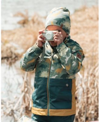  Boys' Stretch Jersey Dinosaur Print Beanie - Baby