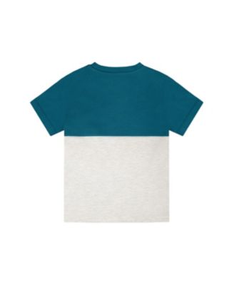 Boys' Organic Cotton Colorblock Jersey Short Sleeve T-Shirt with Chest Pocket - Little Kid, Big Kid