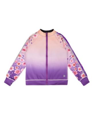 Girls' Full Zip Reversible Gradient Athletic Cardigan - Little Kid