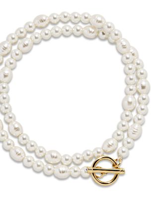 Charlotte Glass Pearl Layered Bracelet