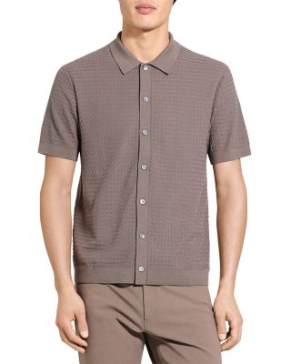 Theory Cairn Short-Sleeve Sweater in Cotton