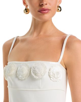 Crepe 3D Sequin Flower Mini Dress