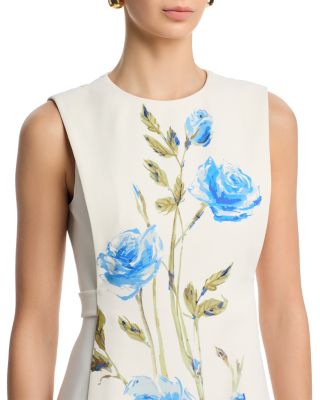 Crepe Floral Print Apron Dress