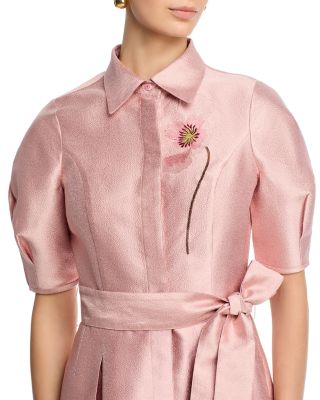 Jacquard Embroidered Shirtdress