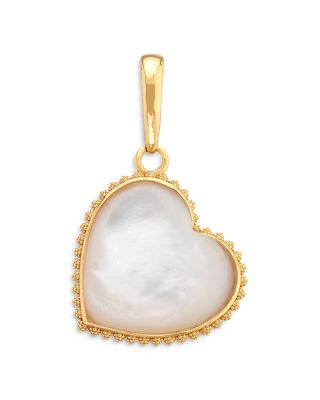 Love Mother Of Pearl Heart Charm 