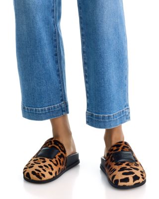 Women's Label Calf Hair Mule Flats