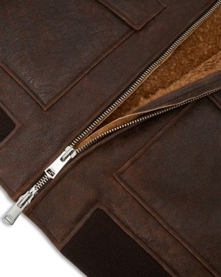 Peveral Long Sleeve Shearling Zip Through Jacket