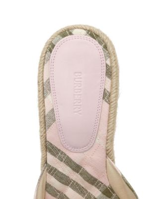  Women's Check Mews Espadrille Mules