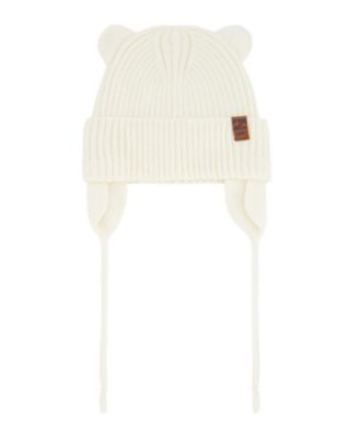  Unisex Logo Patch Ribbed Knit Hat - Baby