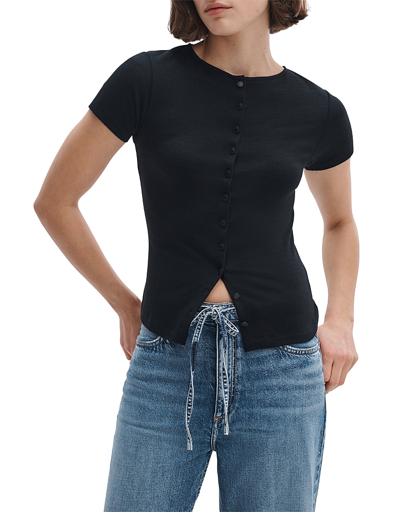 rag & bone The Knit Button Tee