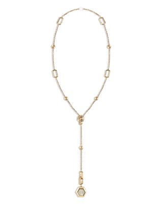 $nake Hexagon Crystal Necklace Watch, 28mm