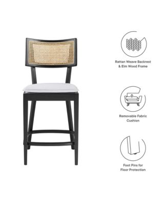  Caledonia Wood Counter Stools, Set of 2