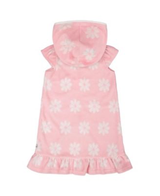 Girls' Terry Cloth Beach Hoodie Flowers Dress - Big Kid