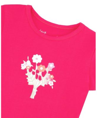 Girls' Organic Cotton Jersey Short Sleeve Floral T-Shirt - Little Kid