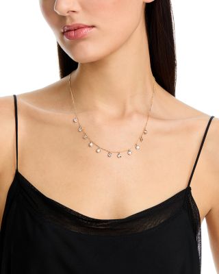 Diamond Station Droplet Collar Necklace in 14K Gold, 2.25 tcw