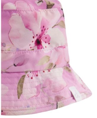  Girls' Wide Brim Flower Beach Hat - Little Kid