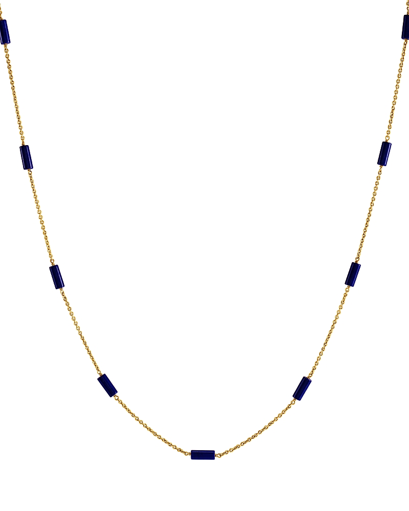 Anabel Aram Forza Lapis Long Chain Necklace, 34