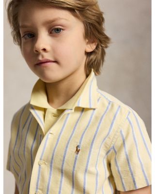 Boys' Striped Cotton Oxford Camp Shirt - Little Kid