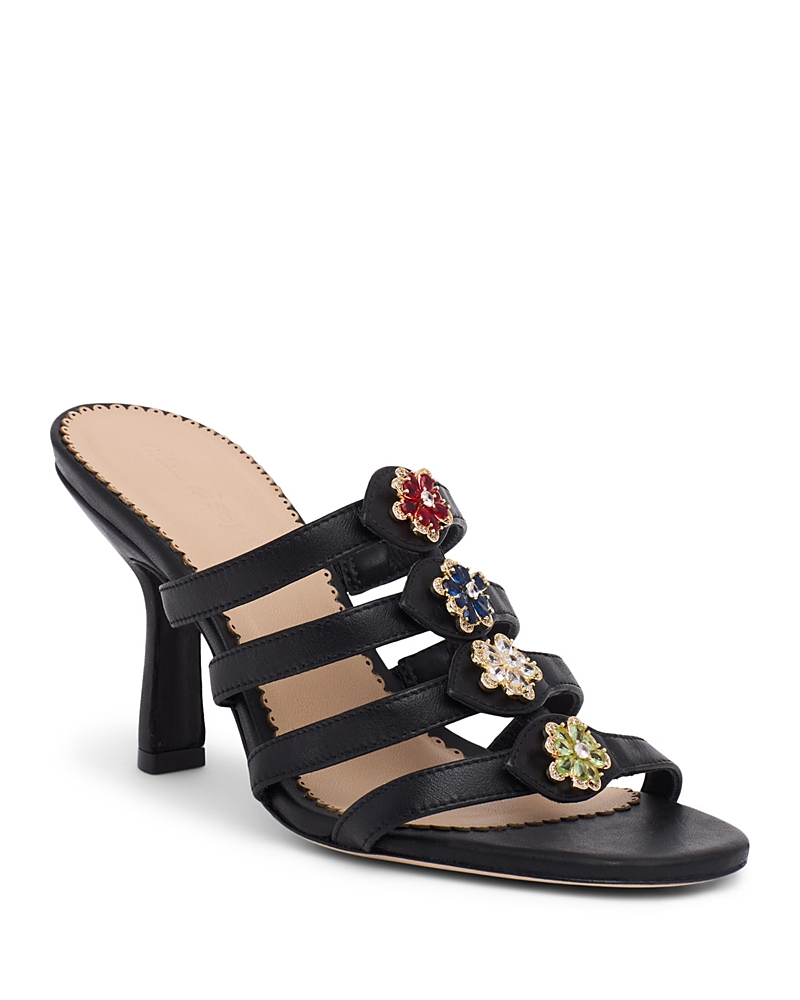 Cinq a Sept Women's Emmy Crystal Flower Heeled Sandals