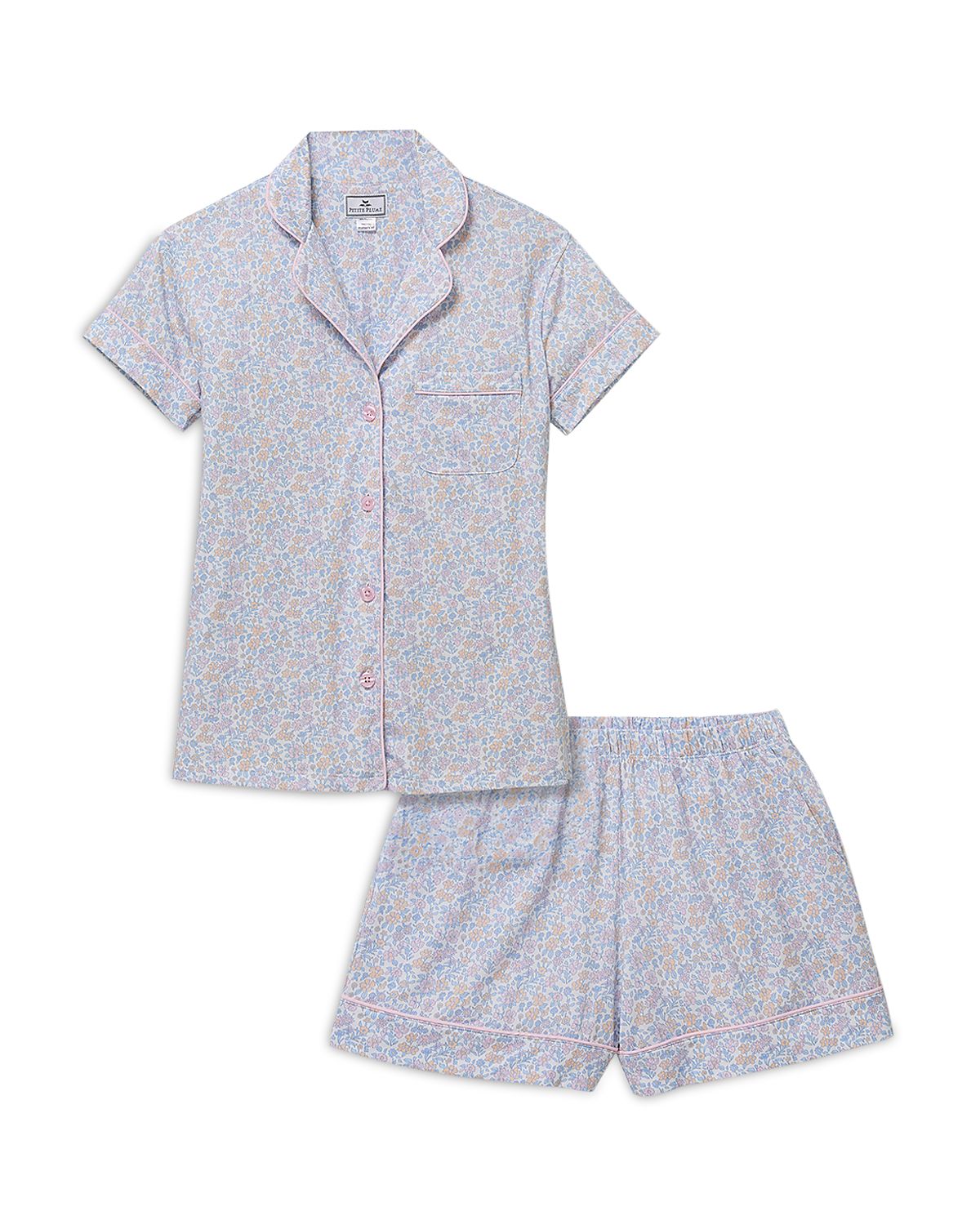 Petite Plume Blanche Shirt & Shorts Pajama Set
